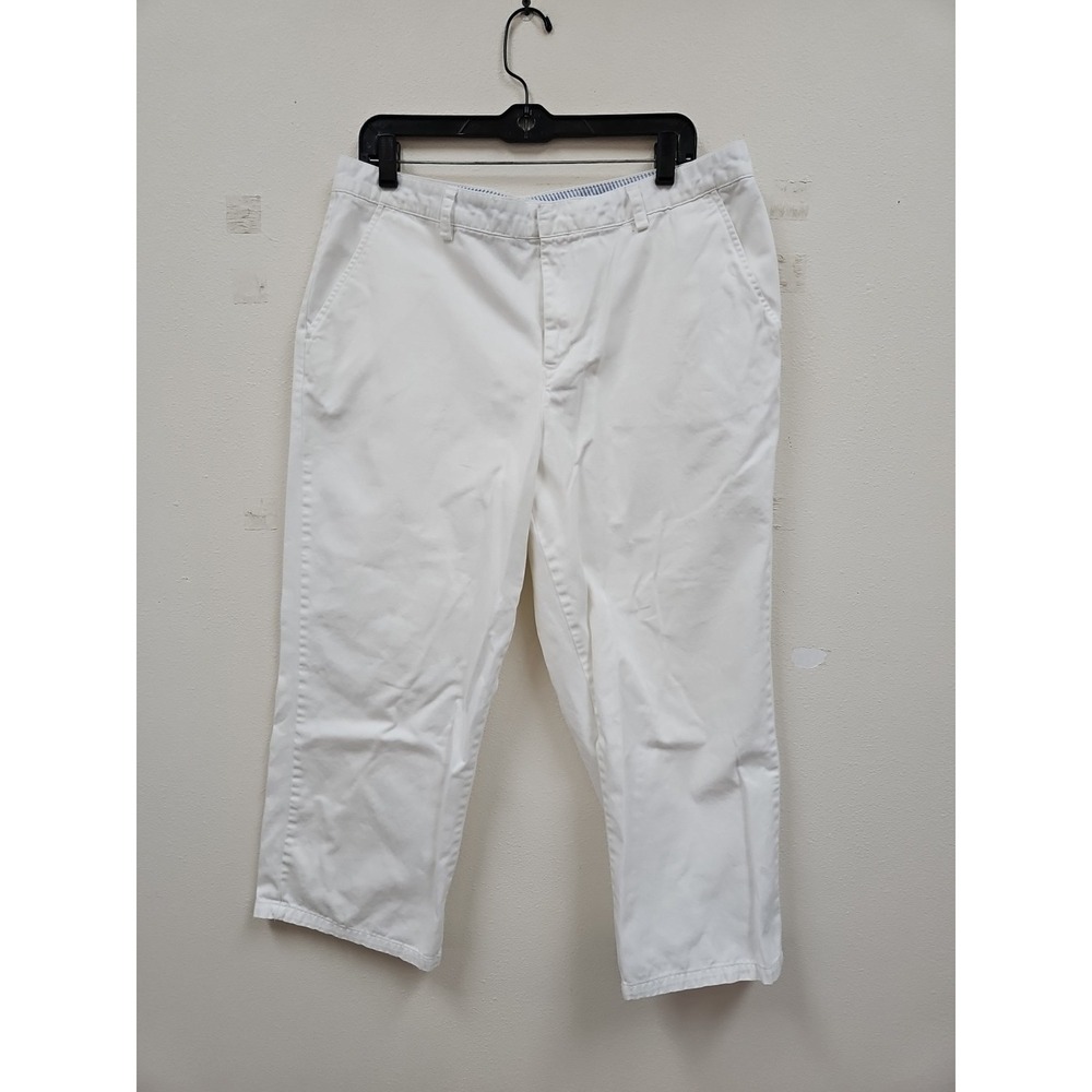 Tommy Hilfiger Size 14 Women's White Cropped Pants